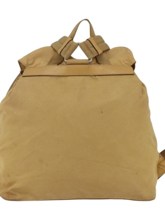 PRADA Backpack Nylon Beige Silver Auth 164263 main image 16